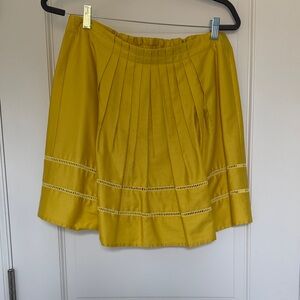Corey Lynn Calter Pleated Yellow Women's Skirt